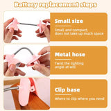 LED Eye Protection Book Night Light Adjustable Mini Clip-On Study Desk Lamp Battery Powered Flexible For Travel Bedroom Reading