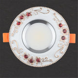 French Diamond Resin Figure LED Recessed Downlight (3W 5W 7W 10W 220V) - Decorative Art Ceiling Spotlight for Hotel Foyer, Hallway & Home Decor