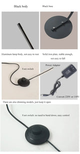 Modern Nordic LED Floor Lamp | Minimalist Fishing Light for Study & Living Room