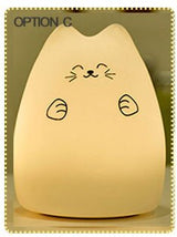 Night light Cat Silicone LED kids Night Light baby USB Rechargeable Sensor Touch lamp  baby Children Cute Nursery Bedroom lights