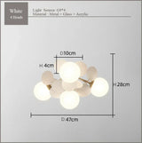Modern Full Spectrum Ceiling Light - Colorful Bubble Lamp for Living Room