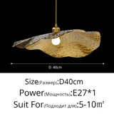 New Chinese Lotus Leaf Chandelier Zen Tea Table Hot Pot Kitchen Retro Creative Light Luxury Staircase Bar Decorative Lighting