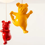 Nordic Cartoon Balloon Ceiling Lamp Creative Warm Resin Animal Dog Ceiling Chandelier Children's Room Bedroom Living Room Decor