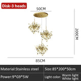 Modern Creative Stainless Steel Chrome Leaf LED Chandrlier Living Room Restaurant Pendant Lamp Display Window Bar Decor Lighting