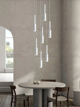 Cylindrical Pendant Light Long Line Attic Chandelier - Modern LED Villa Spotlight
