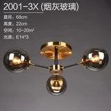 Modern Glass Ball LED Pendant Lights Retro Ceiling Chandelier Dining Bedroom Gold Home Decor Hanging Lamp Fixtures