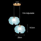 Nordic French Cream-Style Long Line LED Pendant Light - Acrylic Flower Chandelier Lamp for Bedroom Bedside, Dining Room & Living Room
