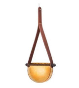 Nordic Leather Handmade Glass LED Lights Creative Belt Design Pendant Lamp for Bedroom Restaurant  Designer Model Room Decor