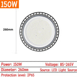 UFO LED High Bay Light (100W/150W/200W/300W) - Super Bright Commercial Industrial Overhead Lighting for Warehouse, Garage & Market