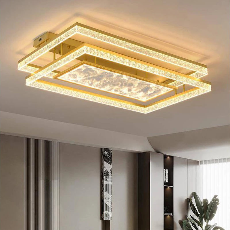 Modern Living Room Led Lights Square Creative LED Ceiling Lamp Bedroom Ceiling Pendant Lamp Indoor Home Dining Room Lighting