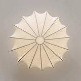 Nordic Wabi Sabi Silk Ceiling Light - Round LED Japandi Lamp for Living Room