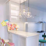 Nordic Mickey Chandelier Bubble Ball Led Pendant Lights Creative Personality Restaurant Kitchen Glass Ball Bar Indoor Lighting