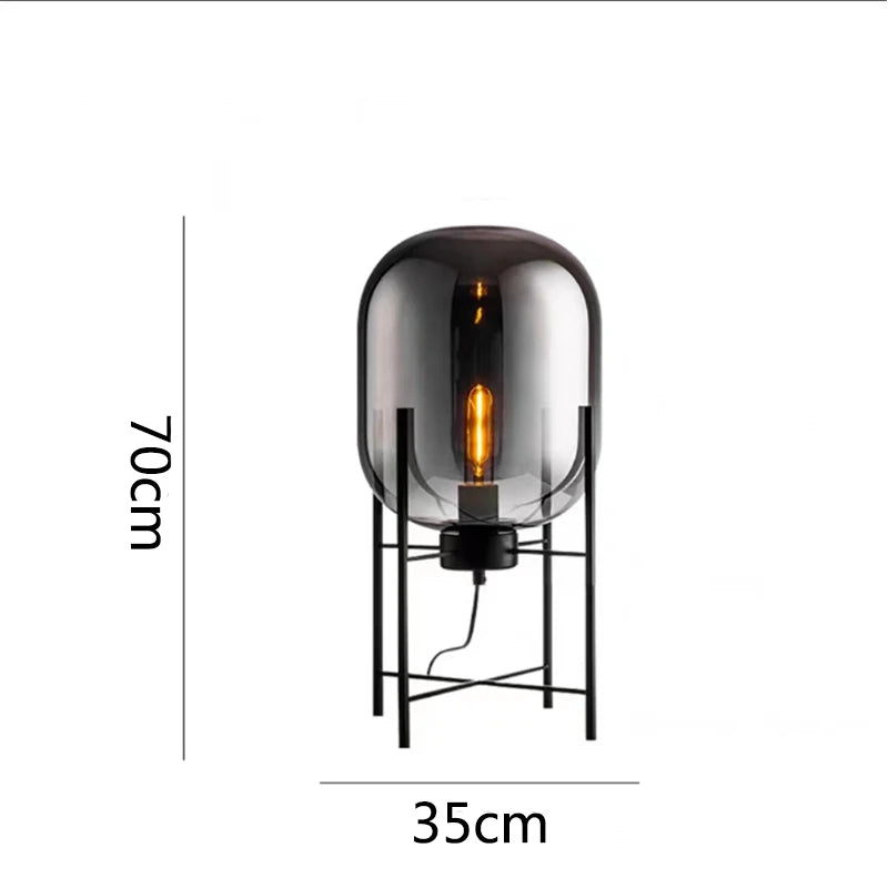 Modern home decors lighting Nordic floor light LED living room standing fixtures study bedroom glass table lamps