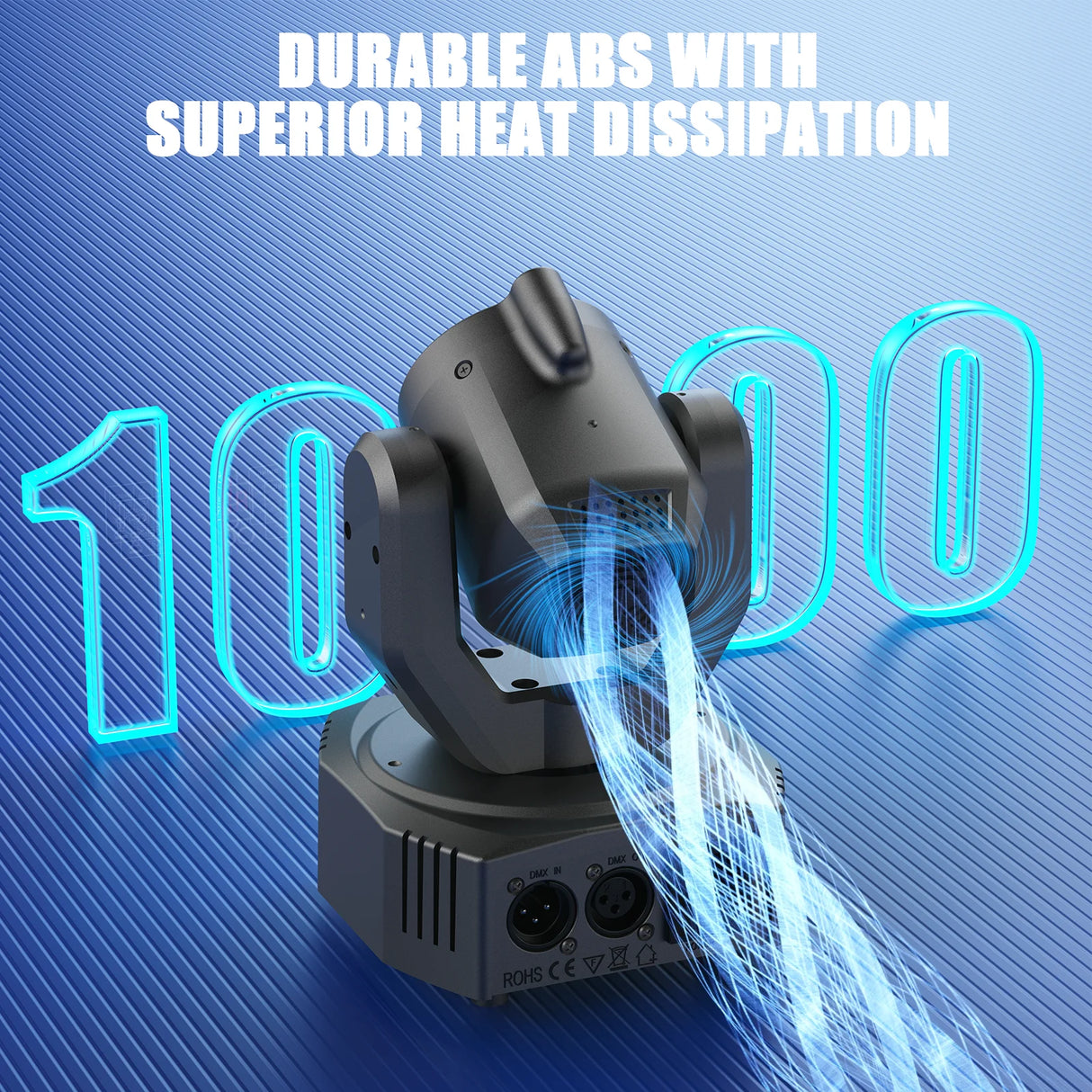 Mini 30W RGBW 4-in-1 Spot Beam Moving Head Light - DMX & Sound-Activated Stage Strobe Light for DJ, Disco, Bar & Party