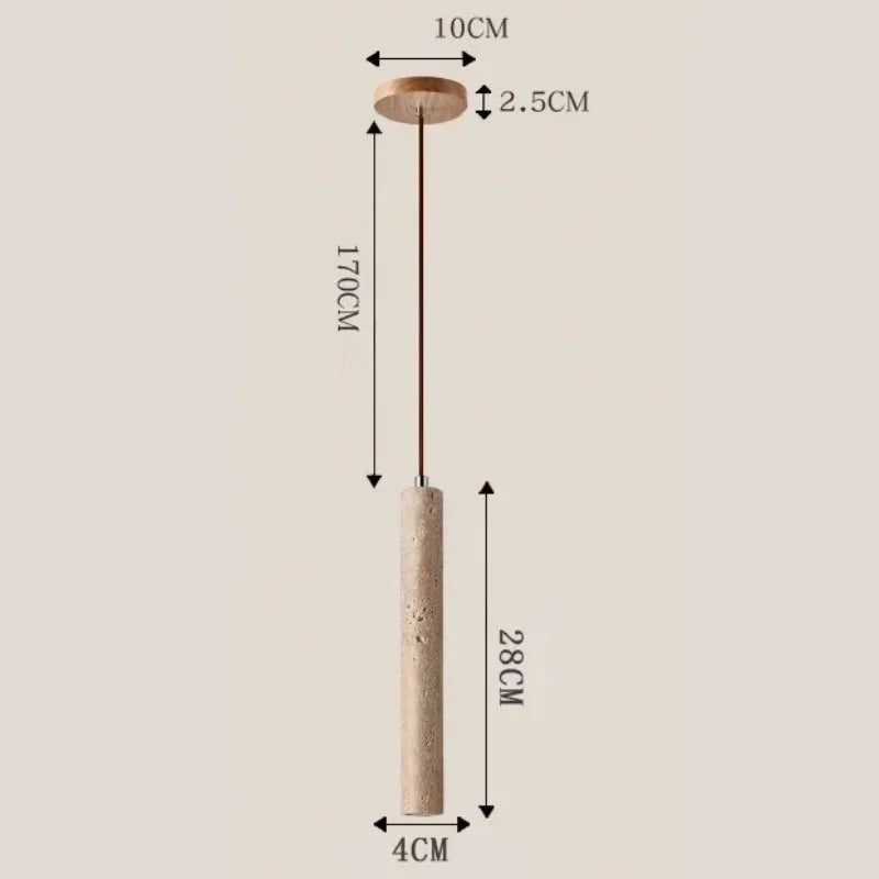 Slim Led Pendant Lamp Cave Stone Suspension Ceiling Light Hanging for Bedroom Bedside Dining Room Kitchen Island