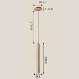 Slim Led Pendant Lamp Cave Stone Suspension Ceiling Light Hanging for Bedroom Bedside Dining Room Kitchen Island