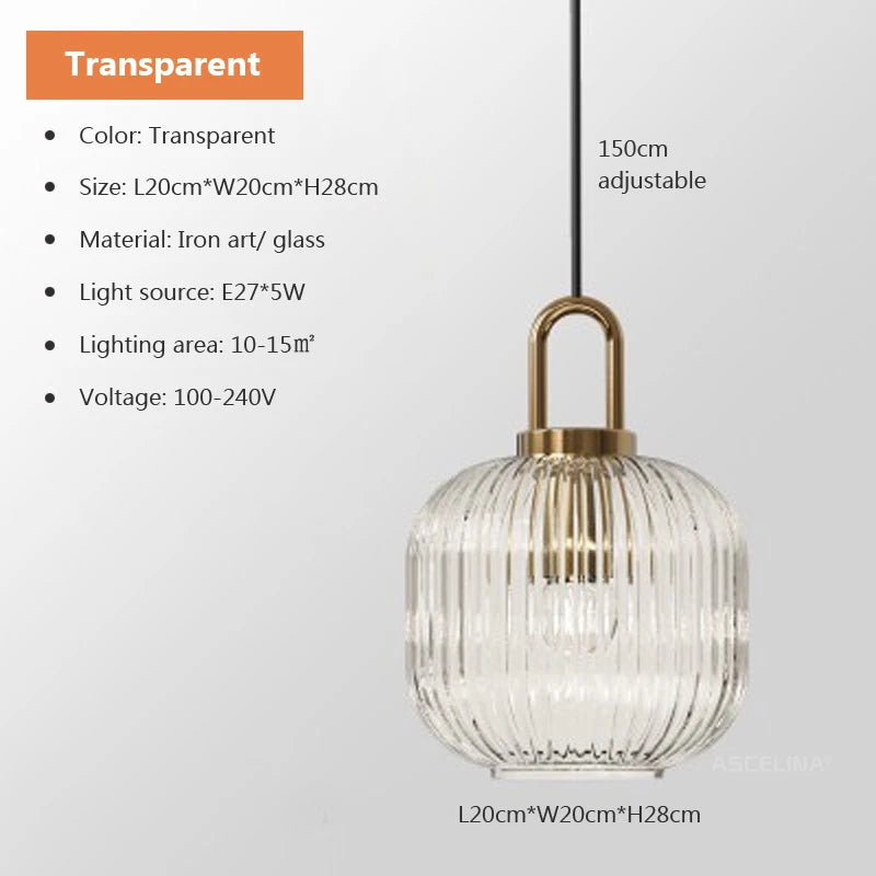 Glass Pendant Light Japanese pendant Lamp Design Deco Nordic Led Hanging Light Fixtures Bedroom Modern Luminaire Suspension lamp