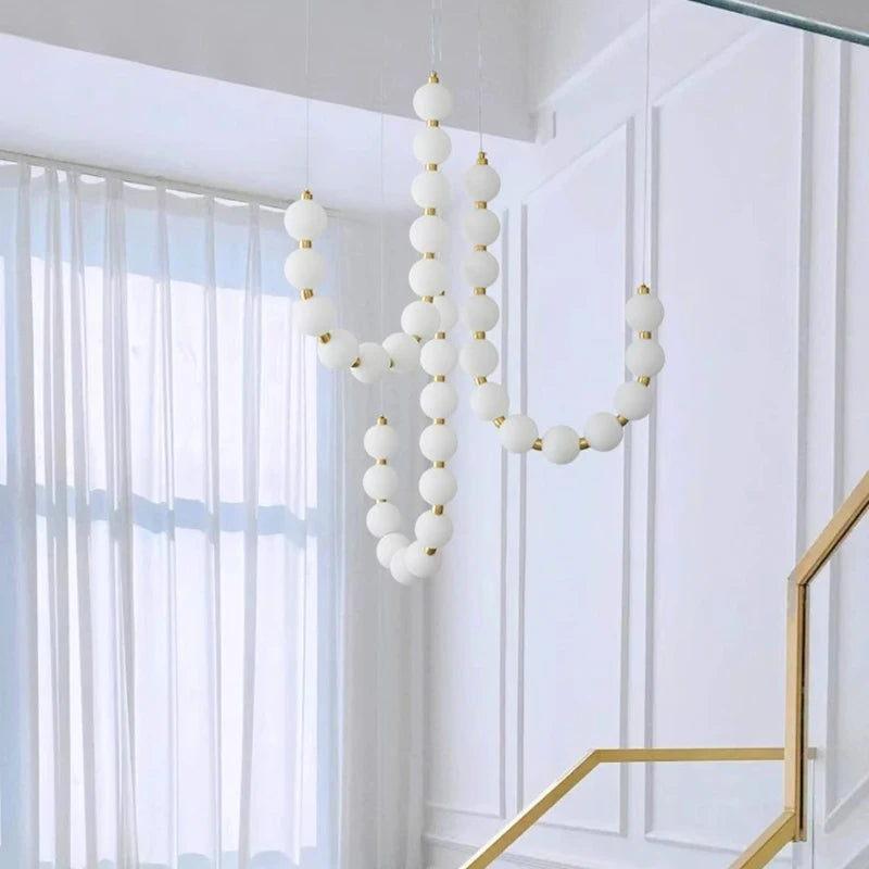 Nordic home decoration, stair chandelier, living room bedroom and dining room Pendant lights, ceiling light, indoor lighting