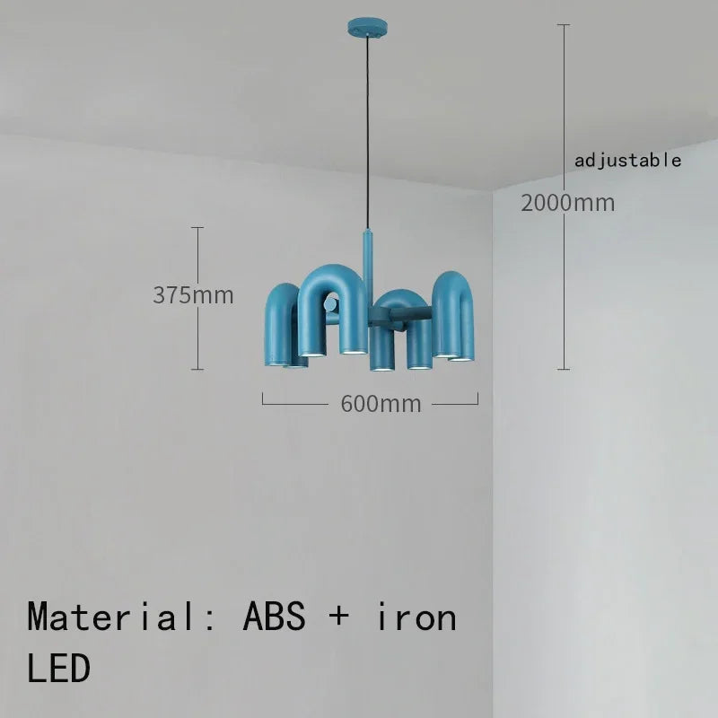 Nordic Creative U Shaped Pendant Light Restaurant Living Room Bedroom Personalized Minimalist Led Designer Decorative Chandelier