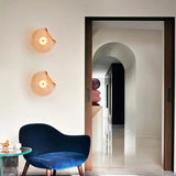 Art Deco Amber Gray Glass LED Wall Light 3000K Sconce For Bedroom Stairs Aisle Foyer