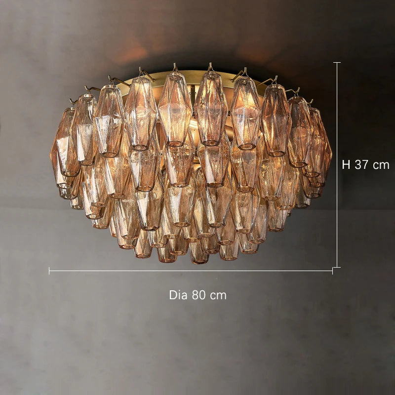 2025 Contemporary Glass Pendant Lamp Round Rectangle Chandelier Silver Black Finish Adjustable Ceiling Light Villa