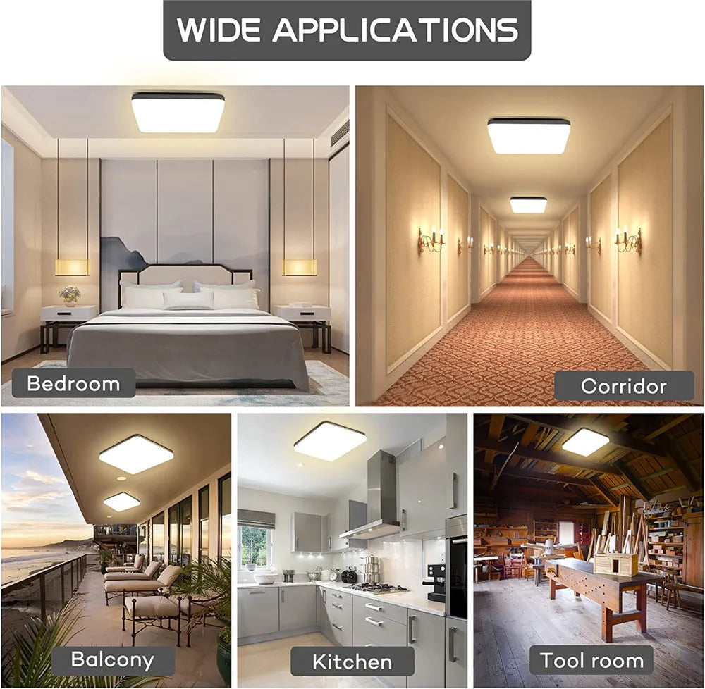 Modern LED Square Ceiling Light 110V- 220V For Home Panel Ceiling Lamp Kitchen Living Room Bedroom Lighting