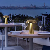 Retro Mushroom LED Night Light Touch Sensor Rechargeable Desk Lamp for Bedroom Restaurant Bar Decor Reading Lighting