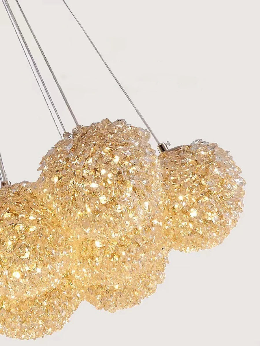 Light luxury crystal living room bedroom chandelier crystal premium chandelier