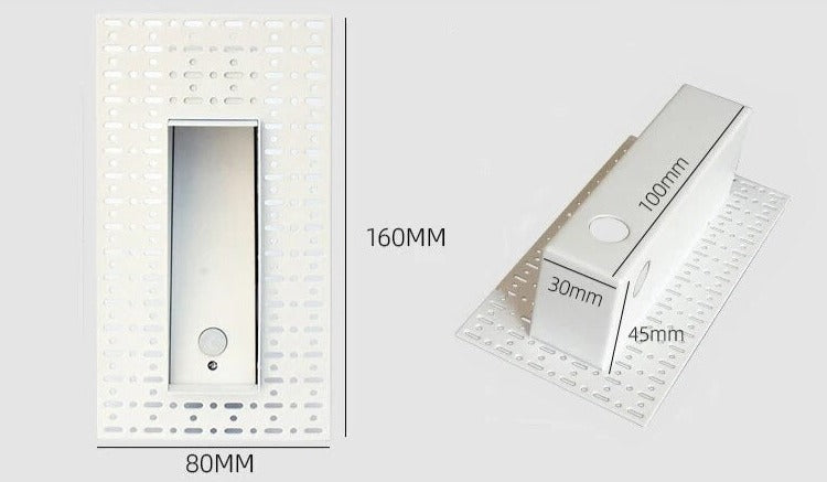 Motion Detect LED Wall Lamp Frameless 3W Step StairCase Recessed Lighting For Home Channel Corridor Hotel Indoor Night Footlight