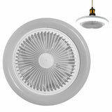 White Ceiling Fan With Light 30W LED Light Flush Mount Ceiling Fan For Indoors 3-Level Light Wind Speed With Durable Blades