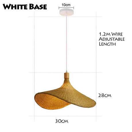 Classic Bamboo Luster's Chandelier Hanging Lamp Ceiling Handmade Rattan Pendant Light Fixture Weaving Home Living