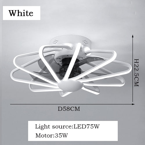 LED ceiling fan with Lights remote control home decor ventilator lamp Living room Bedrpoom DC ceiling fan lamp