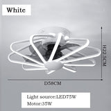 LED ceiling fan with Lights remote control home decor ventilator lamp Living room Bedrpoom DC ceiling fan lamp