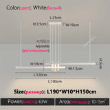 Modern LED Strip Pendant Light - Designer Hanging Lamp with Memory Function