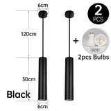 110V 220V Led Pendant Lights Replaceable GU10 Bulb Ceiling Chandelier for Kitchen Living Room Cylinder Hanging Lamp Decoration