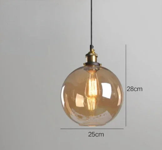 Clear Gray Amber Colour Vintage Pendant Lights Dining Glass Hanging Lamp Russia Loft Luminaire Modern Bedroom Light Fixture