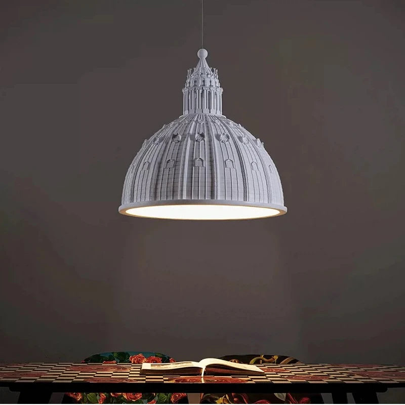 Italy Retro Resin Led St Paul'S Church Pendant Lights For Living Room Bedroom Hotel Hanging Lamp Lobby Decor's Lighting Fixtures