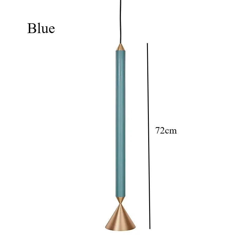 Lamp Long Pole Designer for Kitchen Island Small Single Head Hanging Lamp for Dining Room Bar Macaron Lamp LED