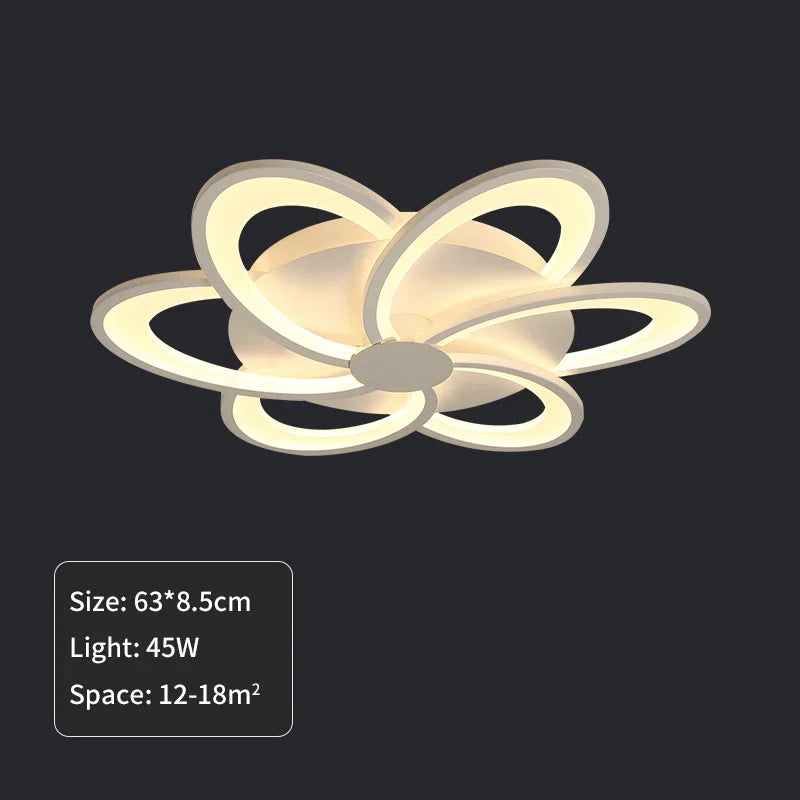 Creative Modern LED Chandelier Creative Living Room Bedroom Dining Room Kitchen Bedroom Ceiling Light White Design Indoor Lamp