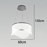 Medieval Bauhaus Luxury Fiberglass Paper Scarf Shape Wedge LED Pendant Light Lustre Lamps for Living Room Decoration Chandeliers