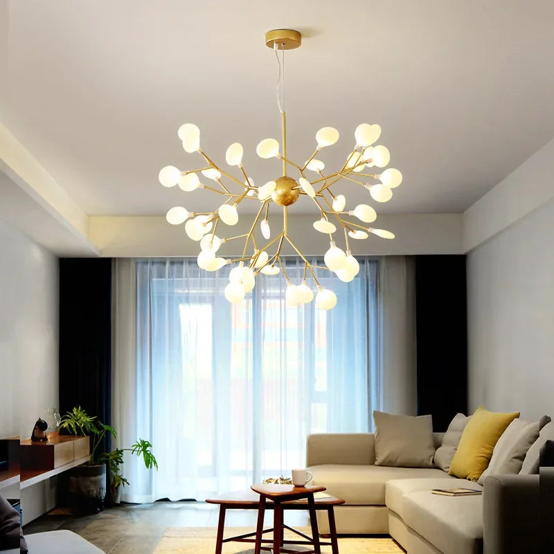 Modern Nordic Firefly Led Ceiling Chandelier Pendant Lamp G4 Led Lights Home Baby Room Bedroom Living Room Decoration Lustre