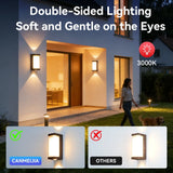Waterproof LED Crescent Wall Lamp - 12W Outdoor Garden Square Sconce