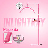 2027 New Free Logo L80 LED Lash Light Half-Moon Beauty Floor Lamp for Eyelash Extensions Hidden Cable Touch Salon Nail Tattoo