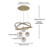 Modern led Chandelier Lighting Three LED Colors Nordic Restaurant Lighting Living Room Chandelier Hanging Lamp Lighting Fixture