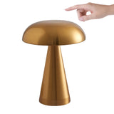 LED Mushroom Bud Table Lamp Rechargeable Touch Three-tone Lighting For Cafe's Bar Restaurant Living Room Bedroom Study Decoration