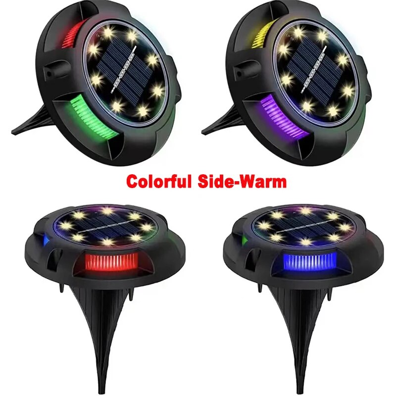 12LED Solar Power Disk Light Outdoor Garden Solar Underground Light Deck Light Spotlight Buried Solar Led Lamp Garden Decor