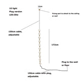 2026 Trendy Pearl Necklace Design LED Dimmable Chandelier Balls Staircase 6 m Long Suspension Luminaire Lampen For Living Room
