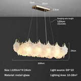 Modern Luxury Lustre Led Glass Chandelier Living Dining Room Circle Pendant Lights Indoor Decoration Home Hanging Lamps Luminair
