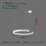 Nordic Designer Round LED Pendant Light - Modern Chandelier for Dining Room