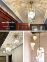 Nordic Art Bent Glass Tube Designer Hanging Lamp Modern Chandelier Lighting Lustre Home Indoor Decor Suspension Luminaire Lampen